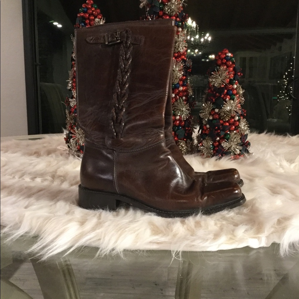 Leather boots